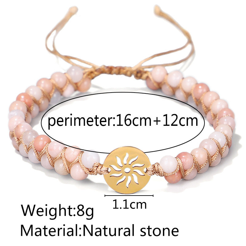 Double Layer Hand-woven Natural Stone Hollow Yoga Meditation Bracelet e1e4ca10 3877 463a b419 9c07999c6c7d