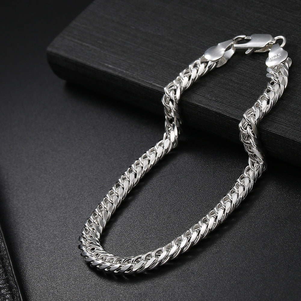 Women's Fashion 18K Silver Plated 6MM Full Side Bracelet e1f5b81d f87d 4e0d 9298 58ed275b4fdc