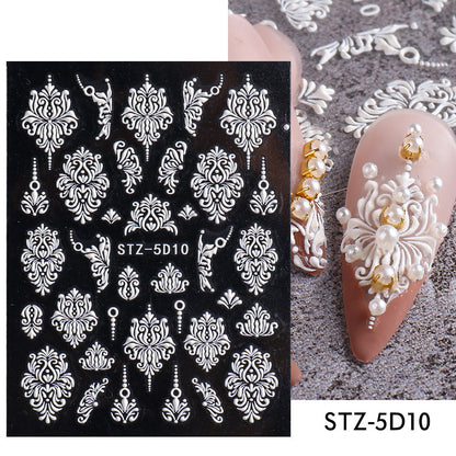 New 5D Stereo Carved Rose Nail Sticker e1f7f049 88ba 4972 ba20 d86c92c9ea7d