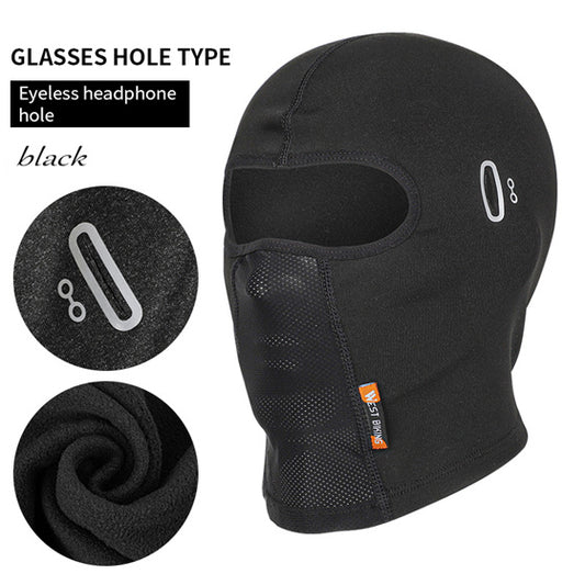 Ski Fleece With Glasses Hole Motorcycle Headgear Bicycle Mask e20f3605 9145 4e82 85a4 e17bf669bda0