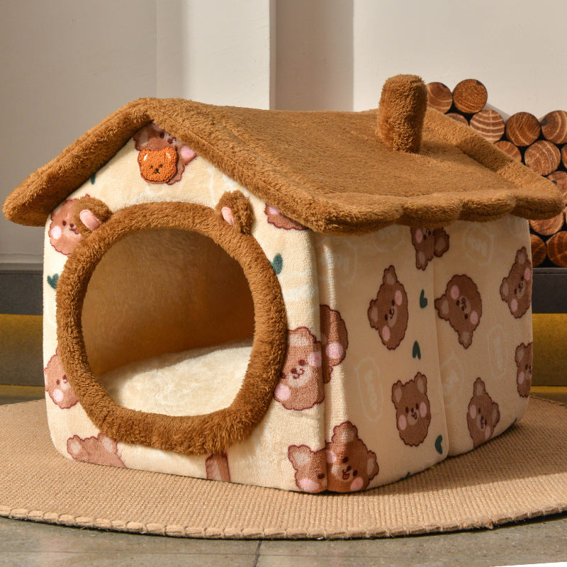 Removable And Washable Small Dog Teddy Cat Litter Closed Dog House e2118ec6 69af 422c b876 feb3b56831c5