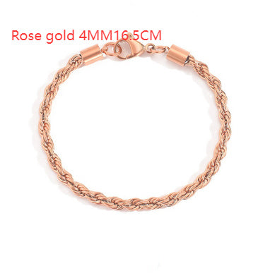 European And American Gold-plated Twist Chain Bracelet e219125c f550 4b3d 957c a119bfbffc5c