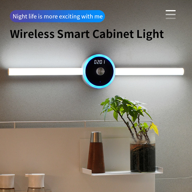 Smart Cabinet Light Clock Timing Sensor Light Removable LED Wardrobe Light Human Body Sensor Light e228446d b2b4 4ed3 854b 31