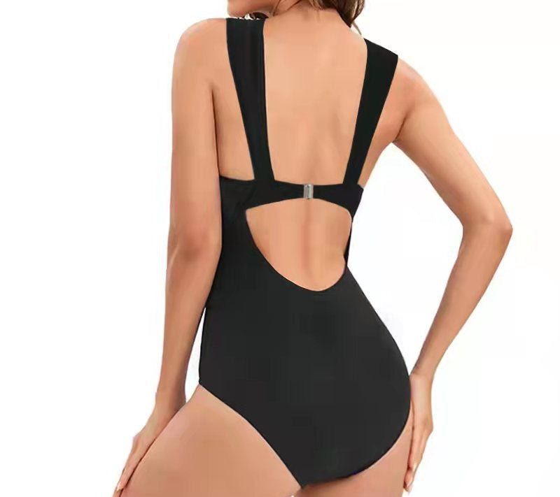 Black Slim One-piece Swimsuit e2293eba 8989 489b a438 85df47609c23