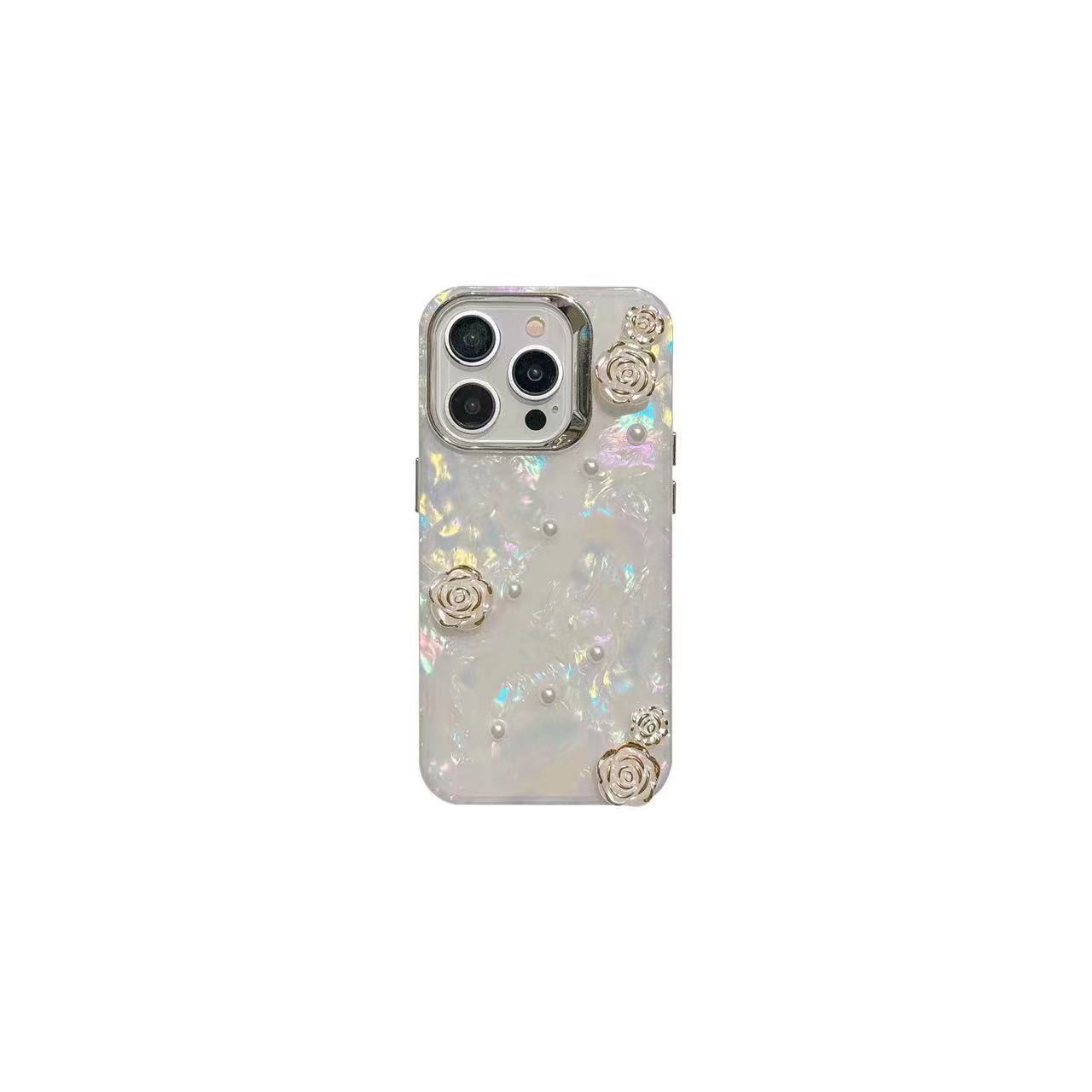 Shell Pattern Camellia Flower Phone Case Cute Protective Cover e22eb25d f222 49c4 8ef4 17fbf6d536bd