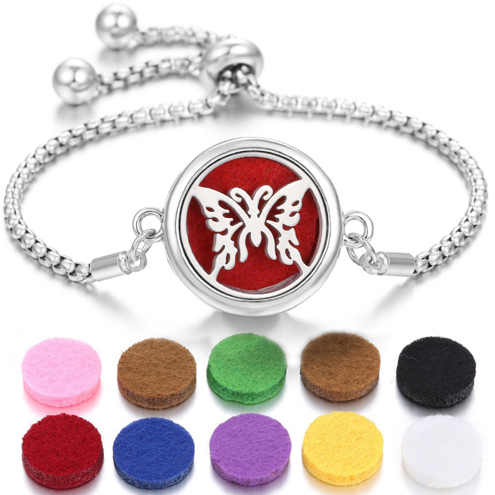2024 New Kaleidoscope Aromatherapy Bracelet Perfume Essential Oil Diffuser Locket Bracelet Charms Women Aroma Diffuser Jewelry - HD Wireless Product #37