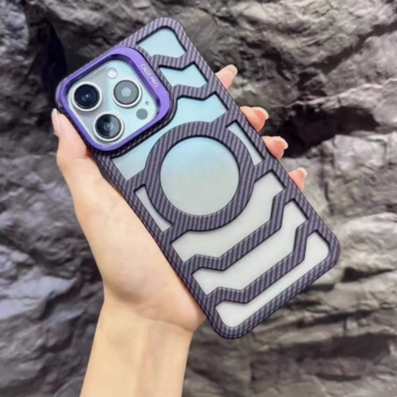 Magnetic Carbon Fiber Grain Frosted Light Phone Case e23367f5 4076 4526 9b43 b686c8dcaab9