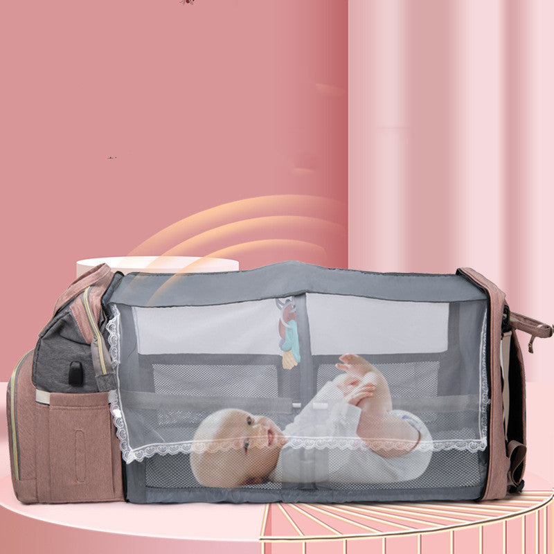 Multifunctional Folding Crib Large Capacity Backpack e243771a 948d 4639 a1ed f5055d494da9
