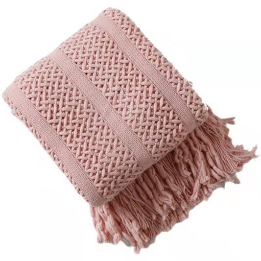 Sofa Blanket Bed Runner Solid Color Office Blanket Knitted Small Blanket Decoration B & B Bed Blanket e2597f25 e458 4836 8fc1