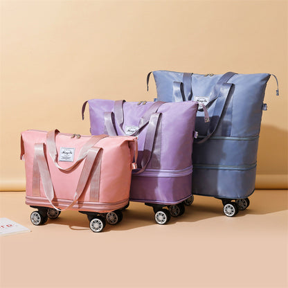 New Universal Wheel Travel Bag With Double-layer Dry And Wet Separation Fitness Yoga Shoulser Bags Sports Fitness Large Capac