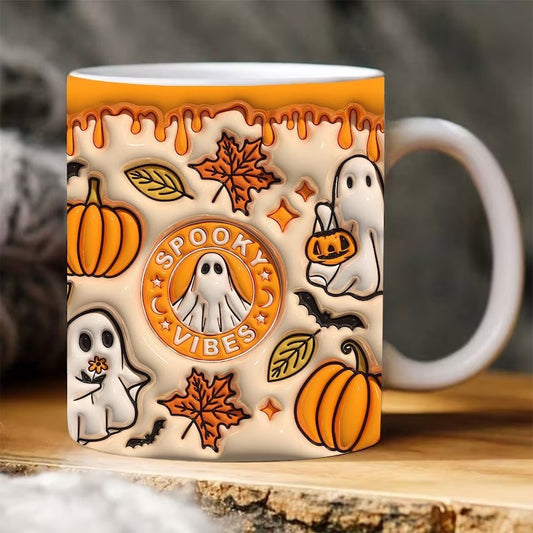 Halloween Pumpkin Ceramic Coffee Mug e262ed3e a090 447c 9542 b787495e924f
