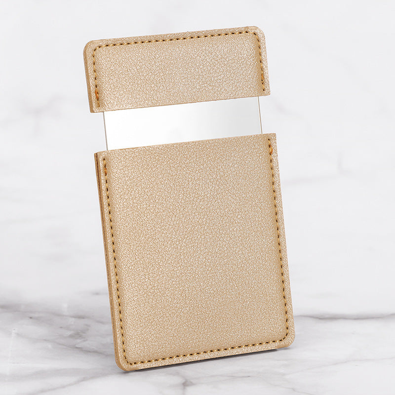 Diy Leather Stainless Steel Mirror Drop-resistant Cosmetic Mirror Rectangular e26cfa0d fbc4 413d 9da8 a9a4f8bdec25