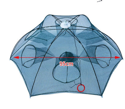 Strengthened 4-20 Holes Automatic Fishing Net Shrimp Cage Nylon Foldable Fish Trap Cast Net Cast Fold Crab Trap Fishing Netwo