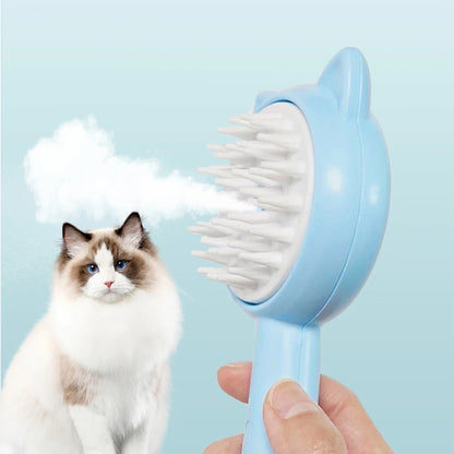 Hair Cleaning Brush With Mist Multifunctional Cat Grooming Brush Rechargeable Self Cleaning Slicker Brush For Pets Dogs & Cat