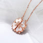 Net Red Clover Enamel Necklace Female e27ef576 6aab 4558 9346 a518d209aec5