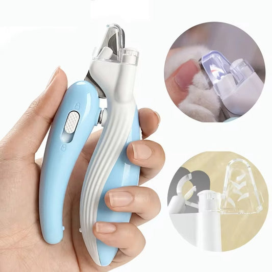 Pet Nail Clippers Dog Nail Clippers Cat Nail Clippers LED Electric Nail Grinder Pet Supplies LED Light Pet Nail Clippers e28b
