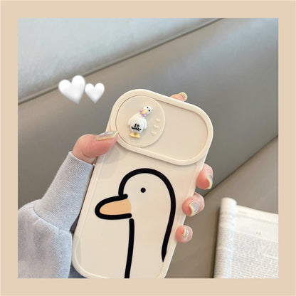 Duck Pattern Sliding Window Silicone Mobile Phone Case e2975933 c22a 4673 a9a8 fe0eb8864fdd