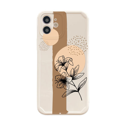 Simple Abstract Flower Silicone Phone Shell e2a01c47 af91 4bab 8317 642862ecb974