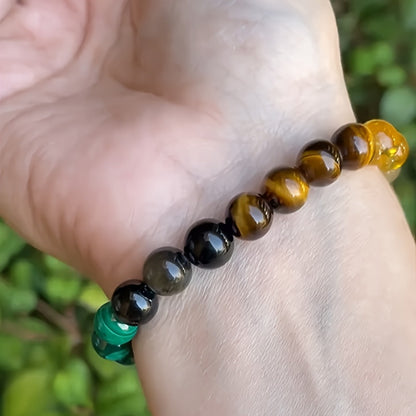 Universal Natural Stone Citrine Dongling Stone Malachite Bracelet e2a0b470 fc0c 458b 8036 5ac7f3f0fc35