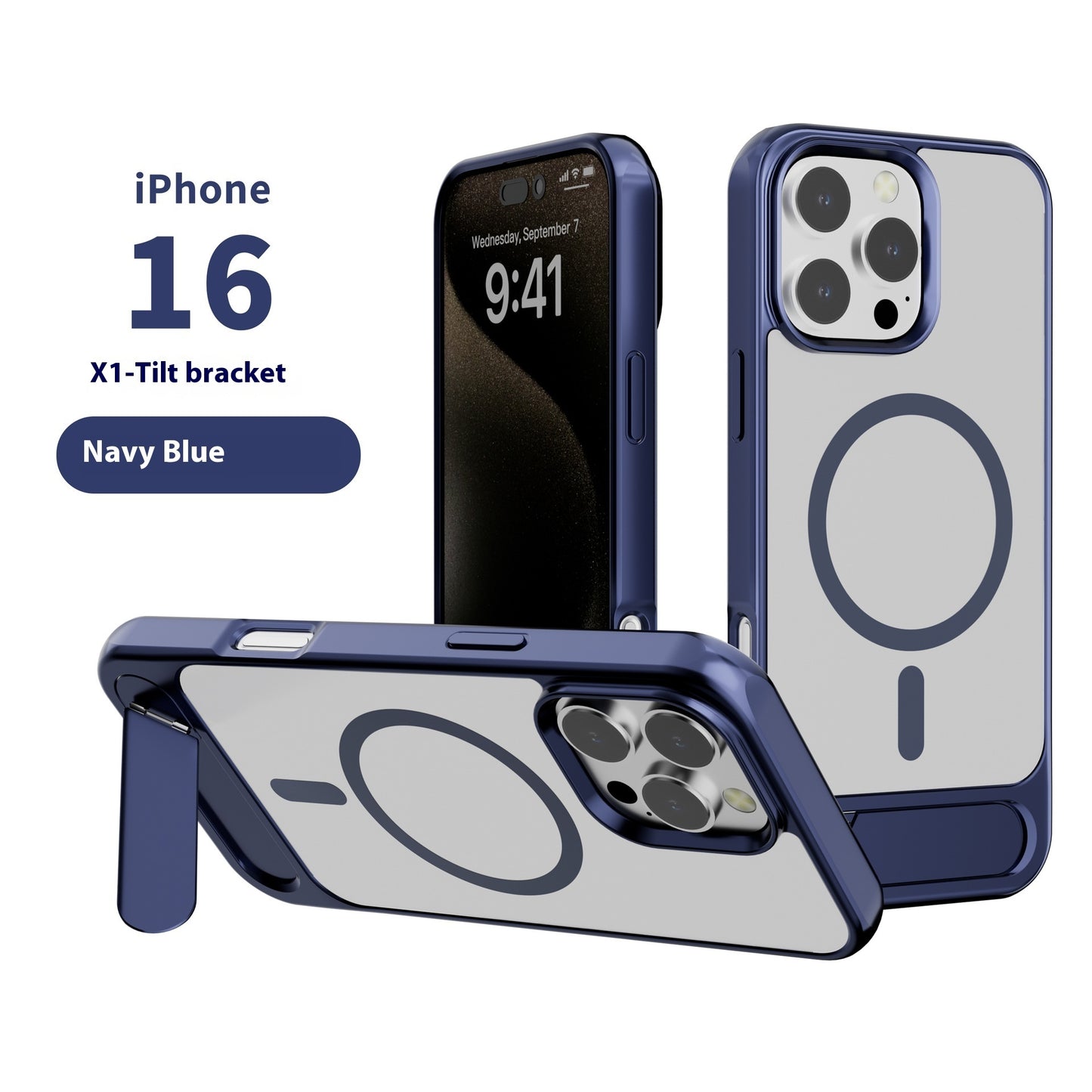 Metallic Paint Skin-sensitive Magnetic Bracket Phone Case e2ba4237 8255 494f 8a30 65c734891e1d trans