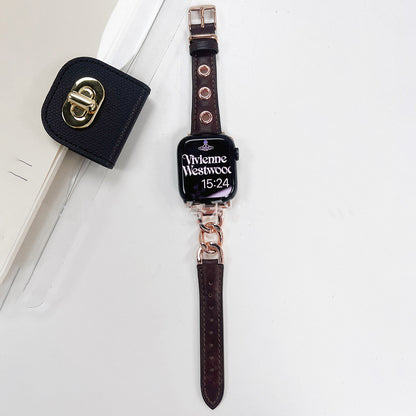 Chain Three-hole Retro Leather Leather Strap e2ea6eed b955 44db a40a 95ab4f2ce0b1