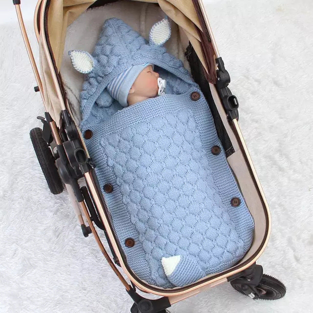 Pure Color Newborn Envelope Anti-kick Swaddling Blanket e2f75e22 4716 4c91 9df4 2d06b14fd865