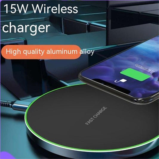 Wireless Phone Charger Disc Aluminum Alloy - 图片 1