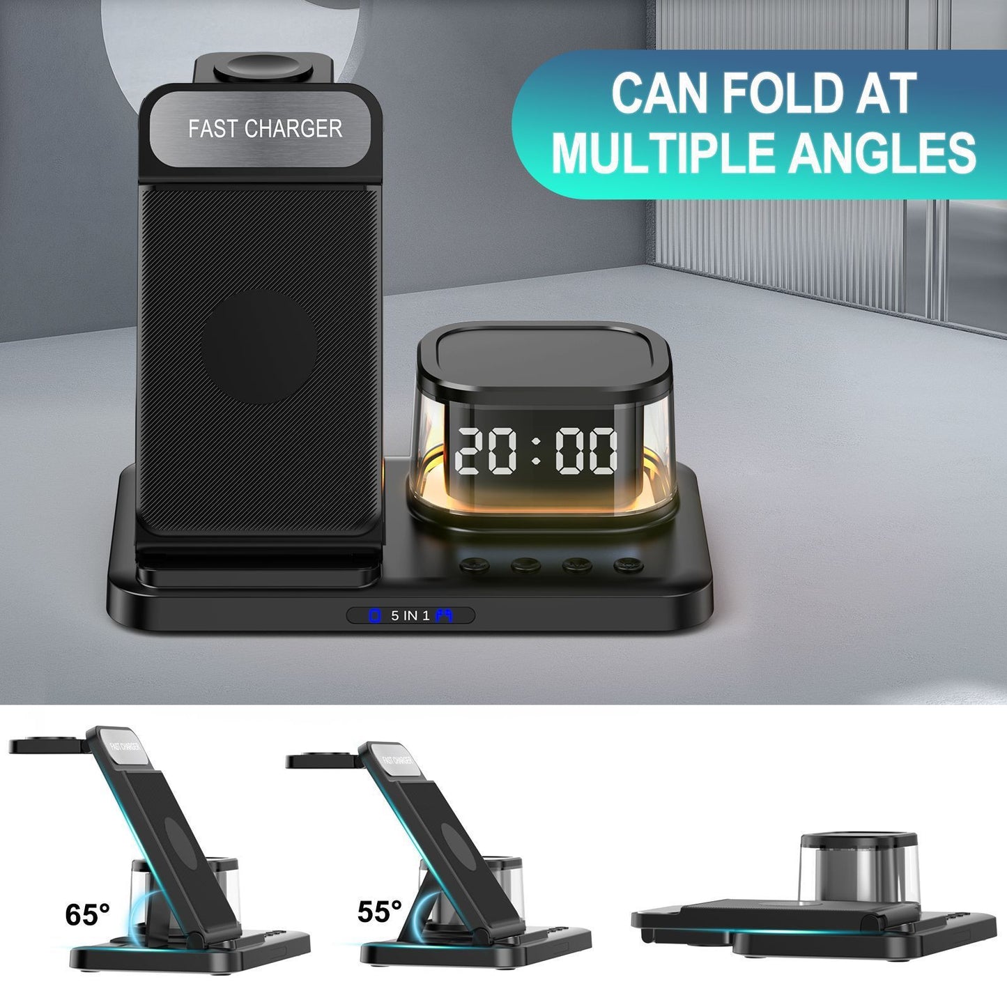 Creative Wireless Charging Three-in-one Folding Bracket e303836d 09ad 4a33 a8e7 4140dd63f840