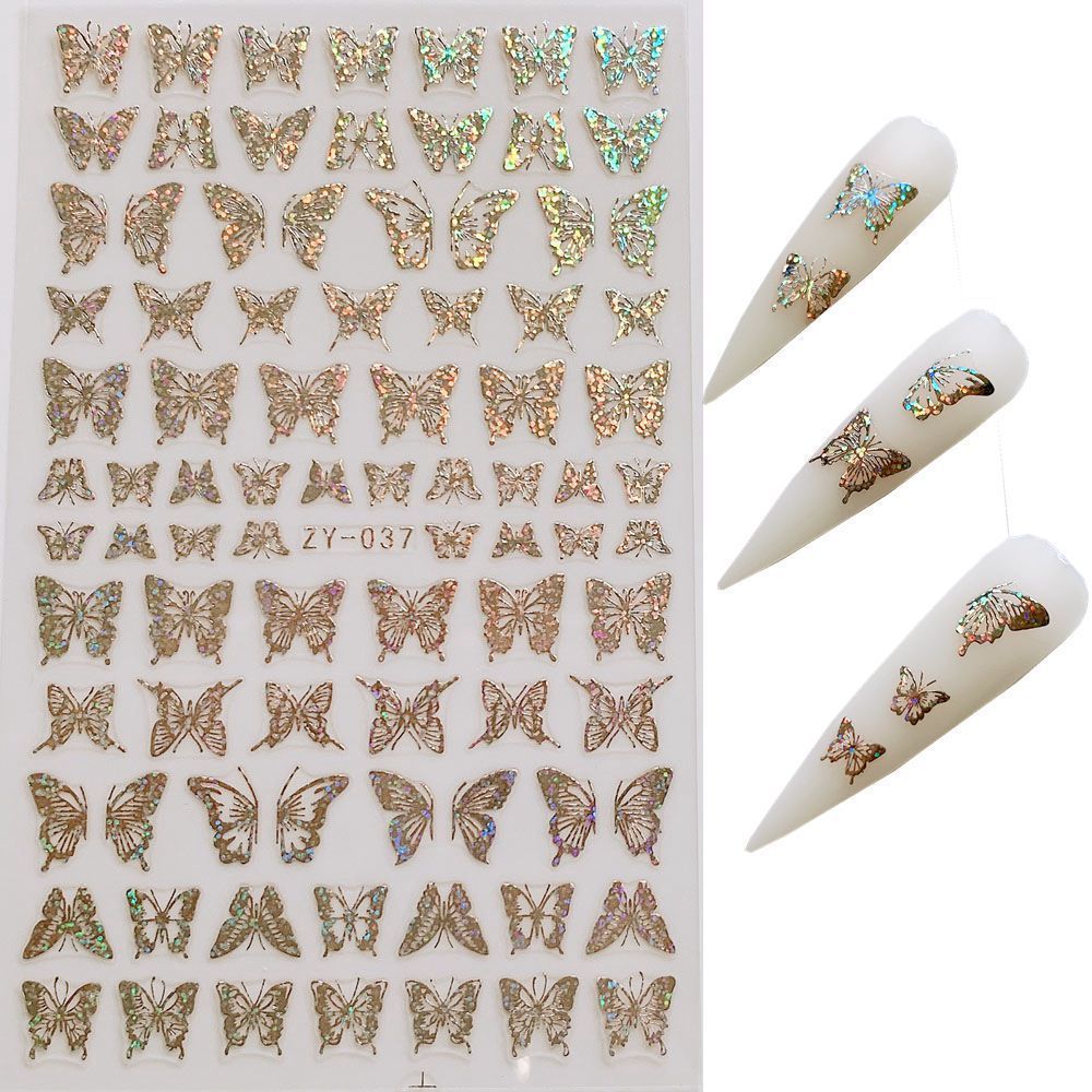 Butterfly Nail Sticker Simulation Bronzing Laser e312273c 6149 4a5d bd9c 4c394afb63c3