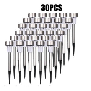 Factory wholesale stainless steel solar light lawn lamp LED garden light tube lamp foreign trade cross border explosion e31e2