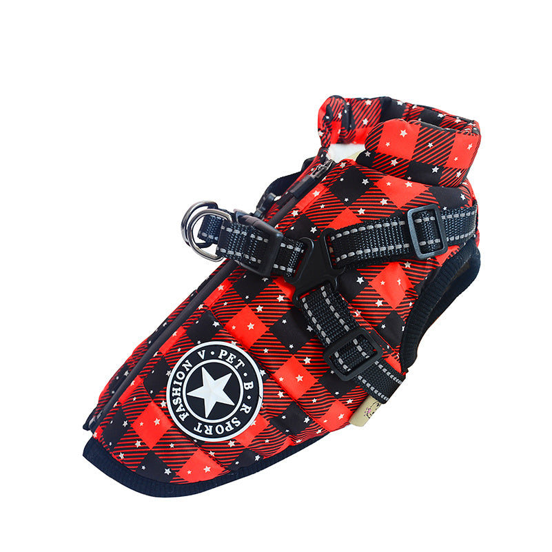 Dog Clothes Chest Back Integrated Cotton Vest Pet Cotton Clothes Winter Clothes e37890f4 ff34 4245 be41 532a32fea7b5