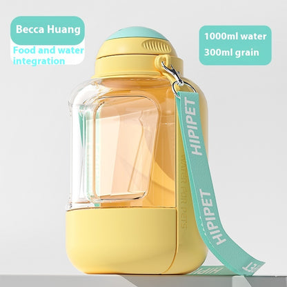 2 In 1 Dog Large Capacity Pets Out Drinking Pot Cat Water Dispenser Portable Water Cup Water And Food Integrated Bowl Pet Products - HD Wireless Product #14