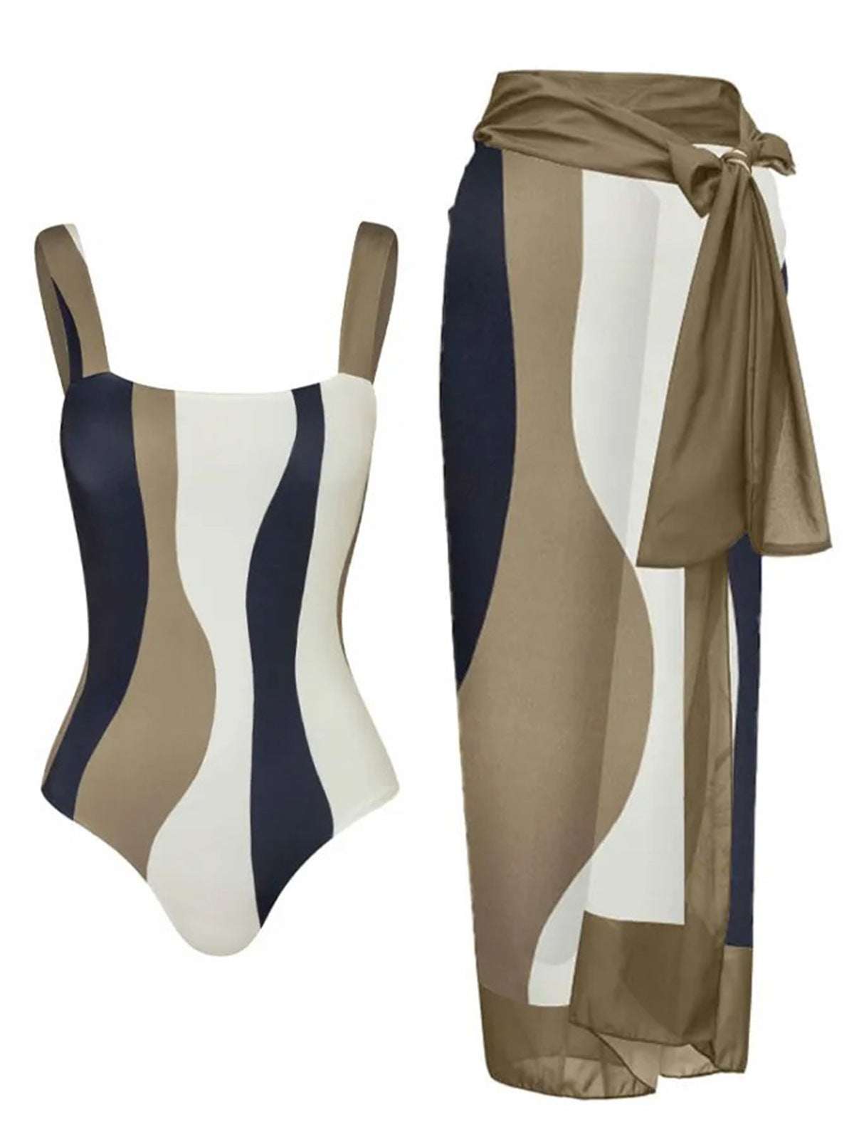 Siamese Conservative Belly Covering Beach Swimwear e3b249d4 bad7 4367 94dc 5a6bc8d30c0d