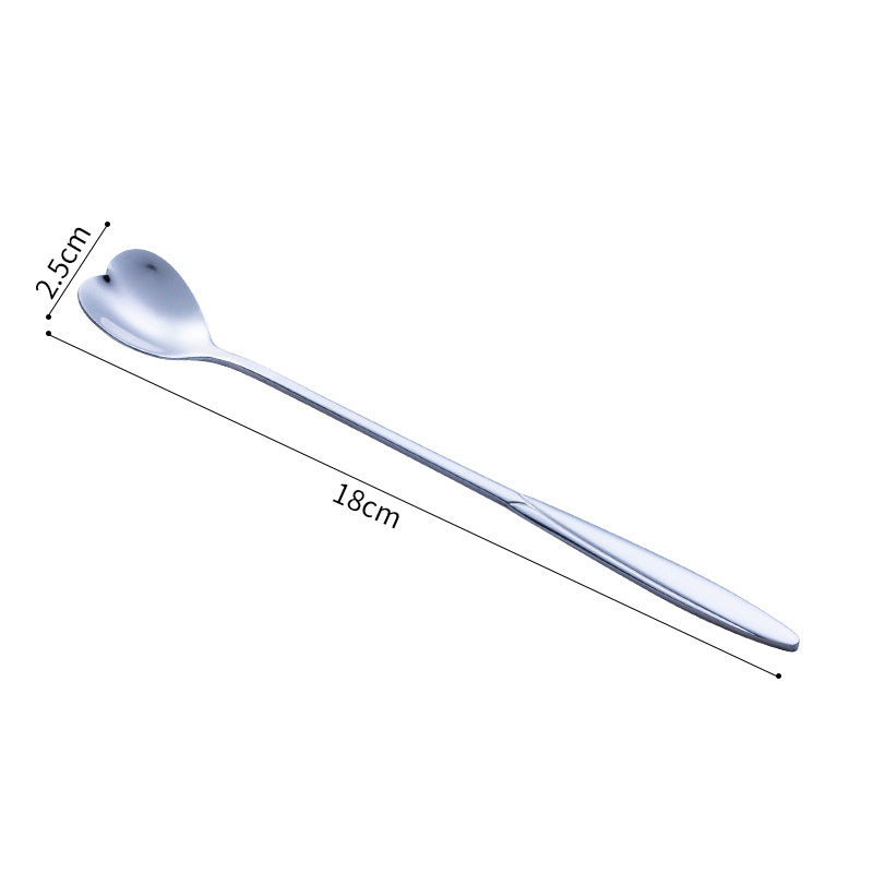 Stainless Steel Korean Spoon Long Handle Cherry Blossom Stirring e3c13efe d907 444d a349 a84433ef9586