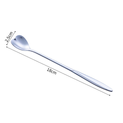 Stainless Steel Korean Spoon Long Handle Cherry Blossom Stirring e3c13efe d907 444d a349 a84433ef9586