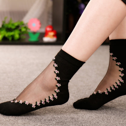 Lace Transparent Crystal Breathable Stockings e3deedde c6c1 4aff aba6 82273697aada