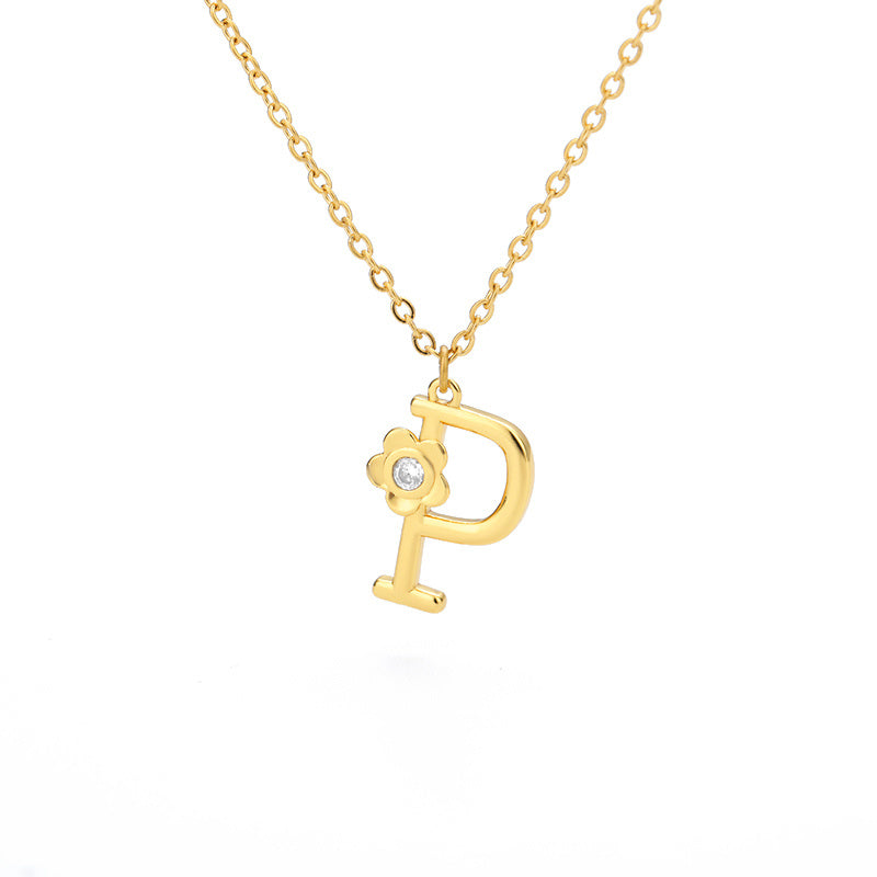 Rose English Alphabet Pendant Necklace e3eb3d2d 2eef 420e 9c1a 89999e38874f
