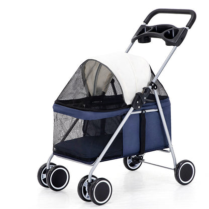 Pet Stroller Lightweight Folding Pet Cat Dog Rabbit Easy Installation Trolley e3f986d5 2860 4ce0 a8ad d0955623011a
