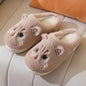 Cute Cat Plush Slippers Winter Warm Floor Bedroom Home Slippers For Couple Non-slip House Shoes Women Men e3fa2776 5f85 4ac8 