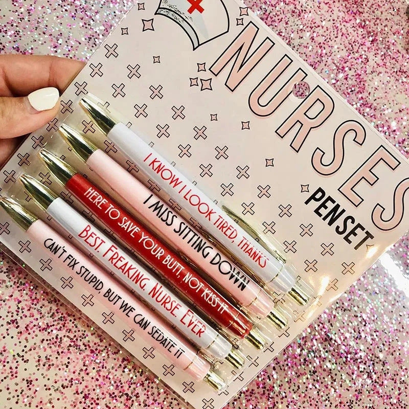 Nurse Theme Copywriting Ballpoint Pen Funny Nurse Retractable Ballpoint - 图片 10