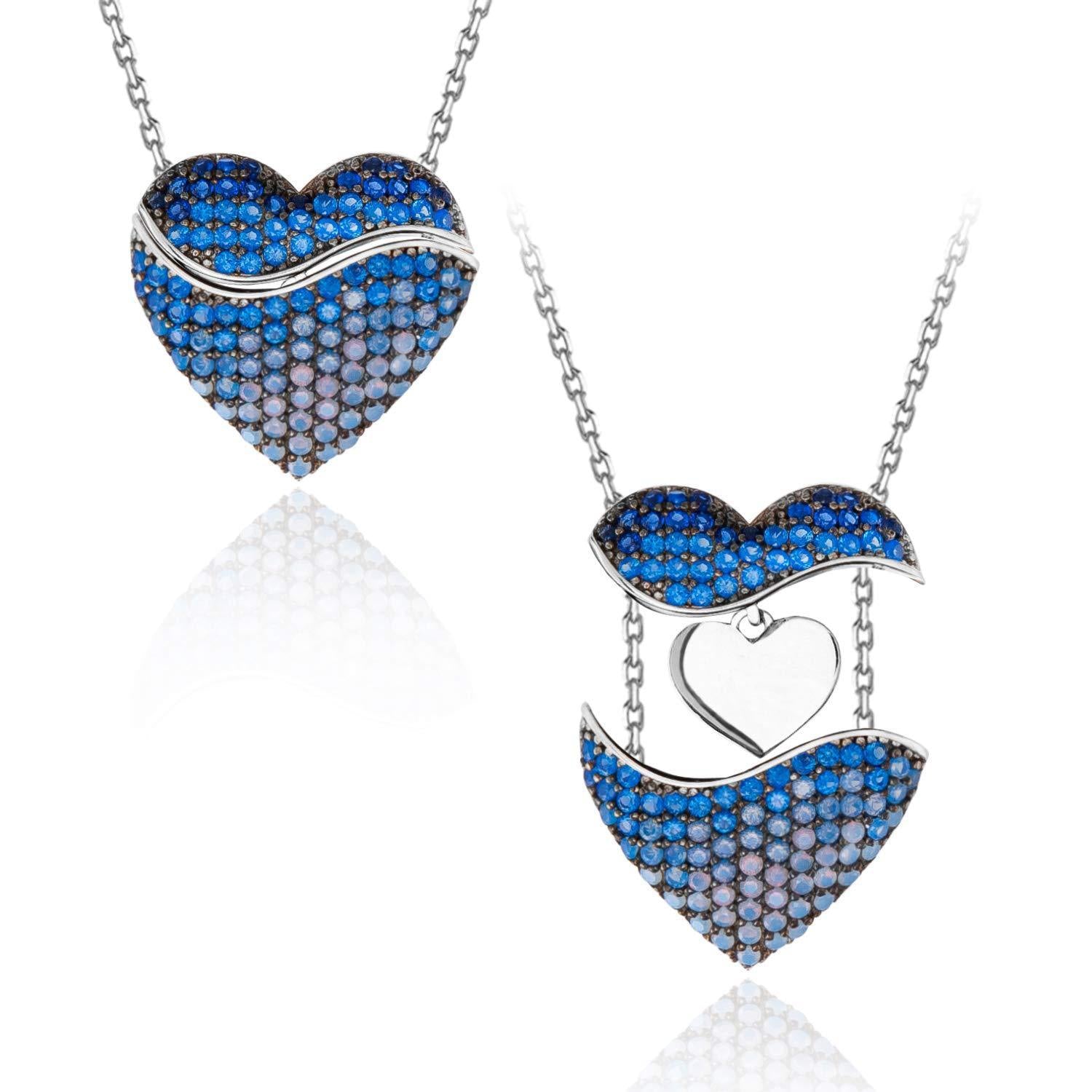 Angel Wings Heart Pendant Necklace Women e402a30c f168 413f 867e c9fab194fe4b