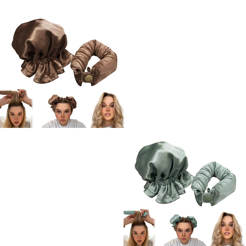 New Heatless Curl Stick With Cloth Cover Cute Ball Head Hair Curler Headband Hair Rollers Wave Form Curling Rod Hair Style To