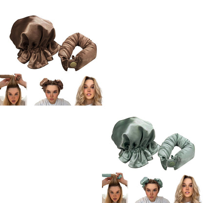 New Heatless Curl Stick With Cloth Cover Cute Ball Head Hair Curler Headband Hair Rollers Wave Form Curling Rod Hair Style To