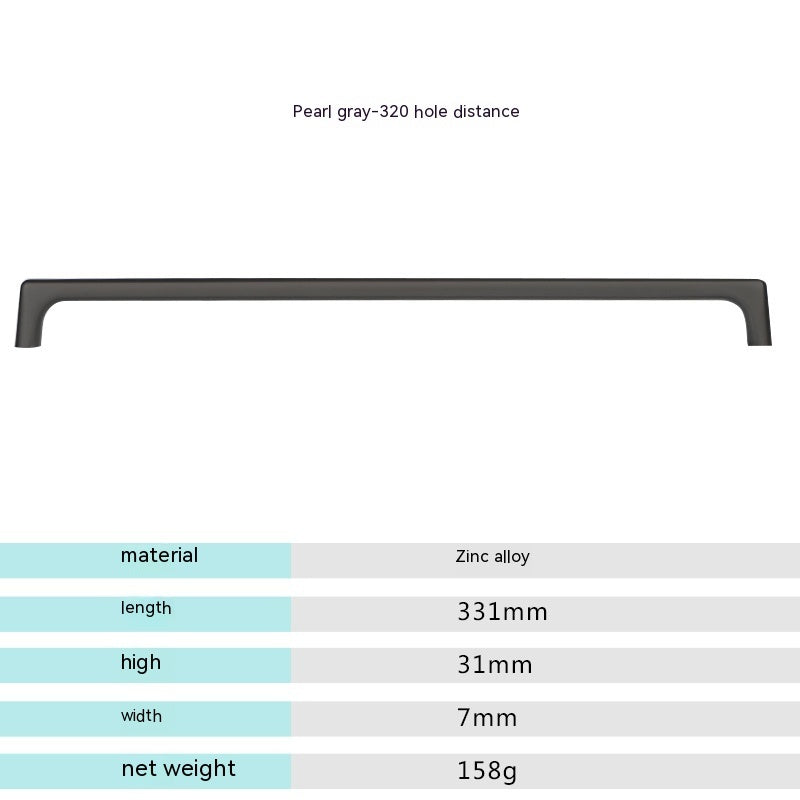 Nordic Cabinet Door Handle Modern Minimalist Black Gray Wardrobe Zinc Alloy Handle Kitchen Cabinet e45c8935 18e0 45b4 a32b ae
