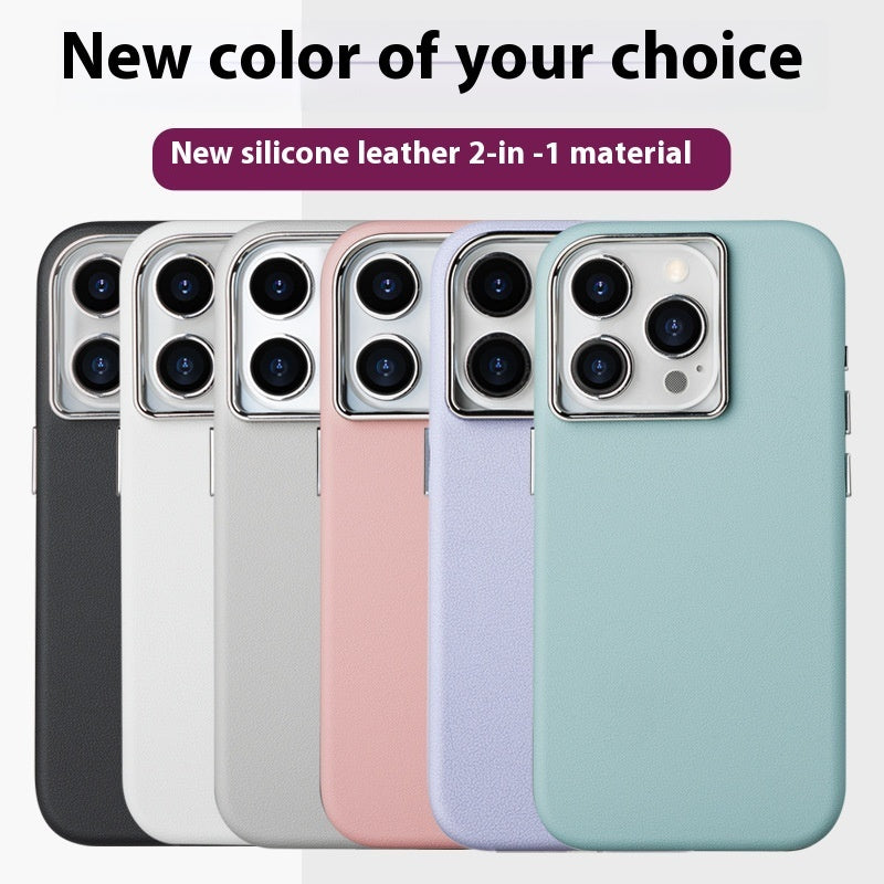 Silicone All-inclusive Leather Phone Case Magnetic Suction - 图片 3