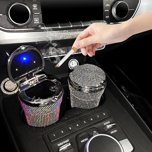 Creative Covered Diamond Inlaid Car Ashtray e4674db3 b507 496c 854c 0b12320fae5c