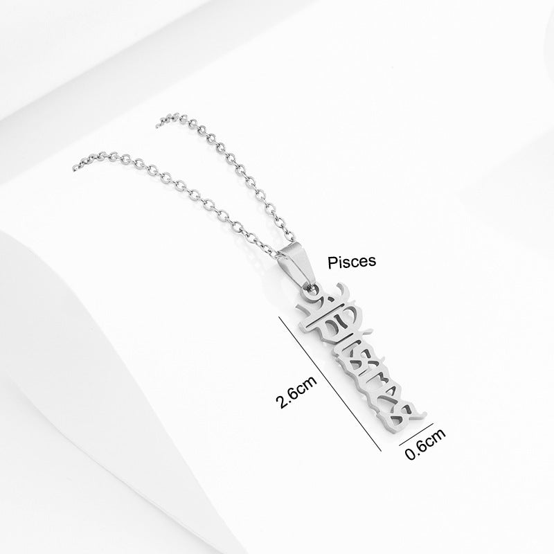 Stainless Steel Zodiac Necklace e472f789 11cb 4d6d 86c5 06558da229d2