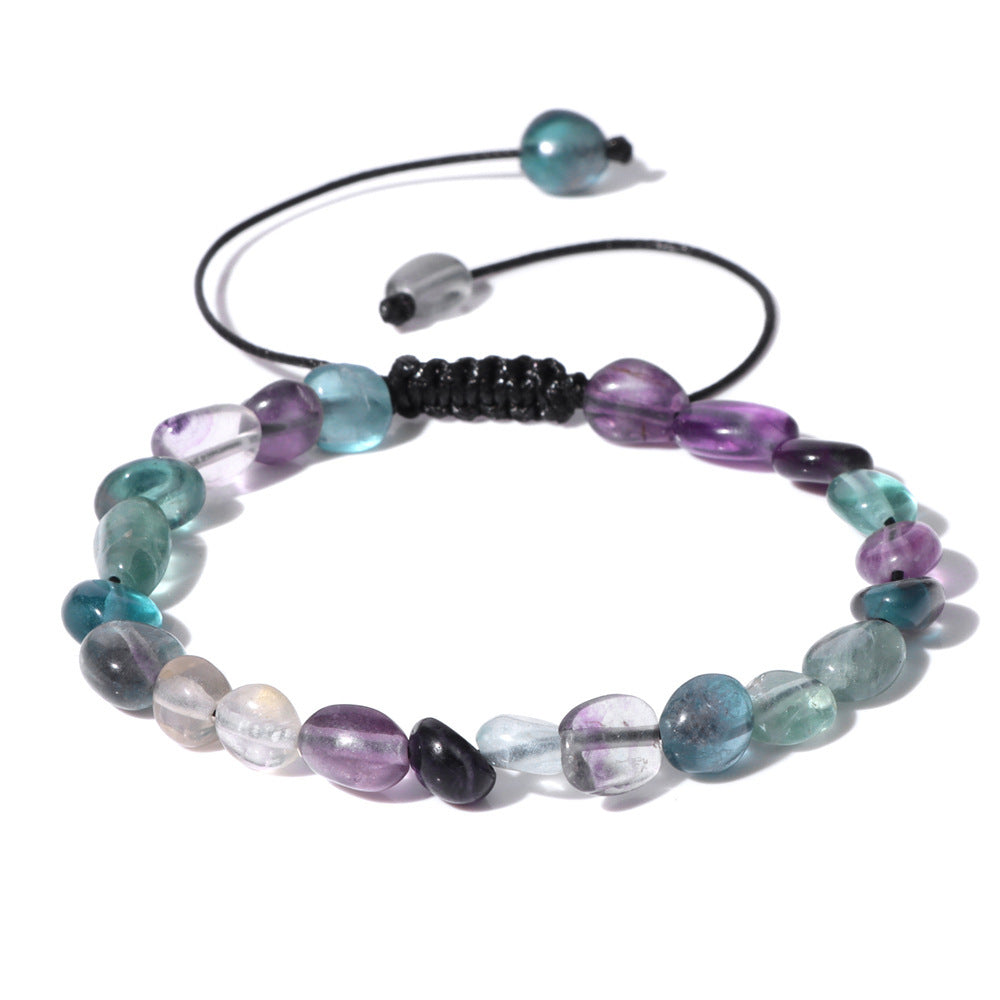 Natural Stone Traveling Irregular Beads Woven Bracelet e478dbef 04df 4a6d 9a4f 31f6bc233a05
