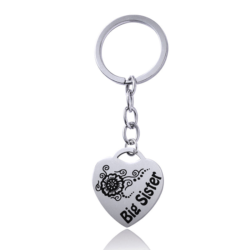 Stainless Steel Heart Sisters Best Friends Inspirational Keychains e49662df 31da 4e9b b7f9 909c4d1d6d14