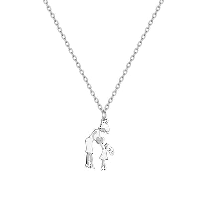 Stainless Steel Mother And Children Necklace Love Mom Son Daughter Pendant Necklace Family Gifts e4b7f46a 9883 4164 aeb0 ca5e